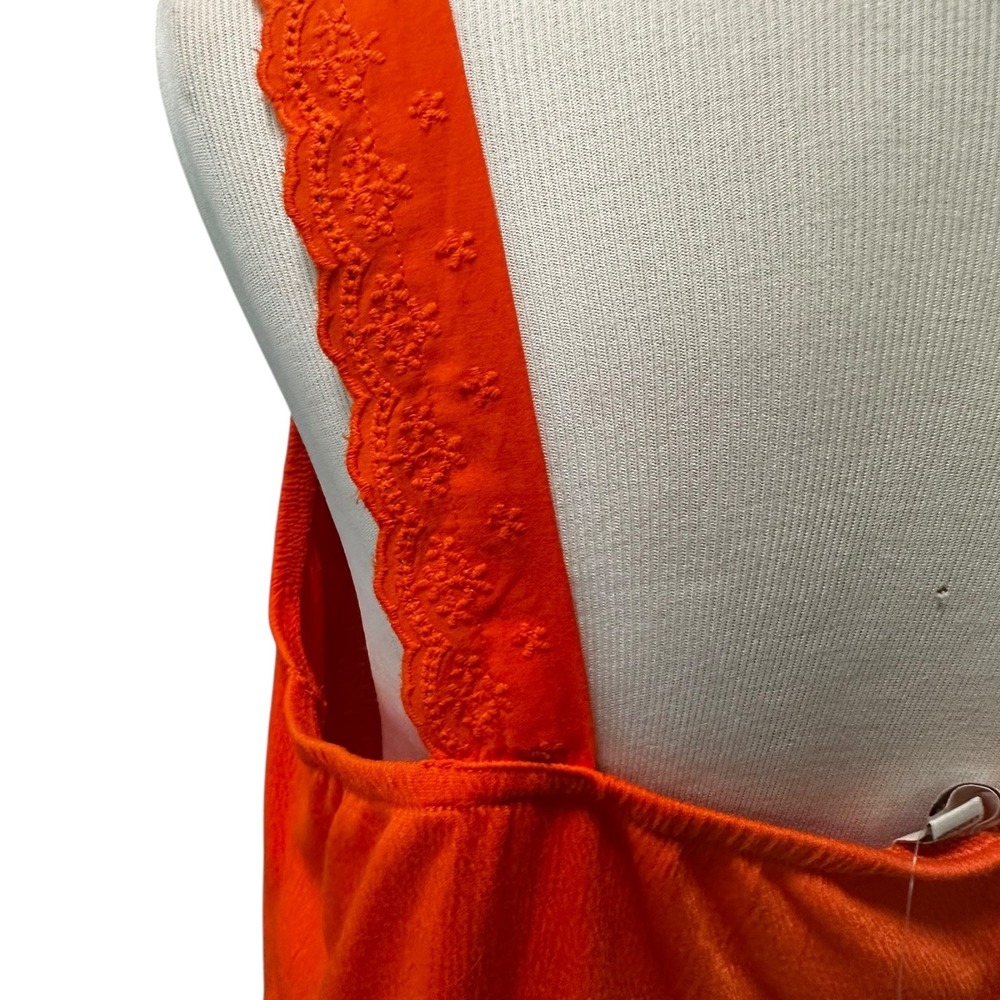 Cato Lace-Up Tank Top Sleeveless Casual Summer Blouse Orange Size L - Picture 5 of 11